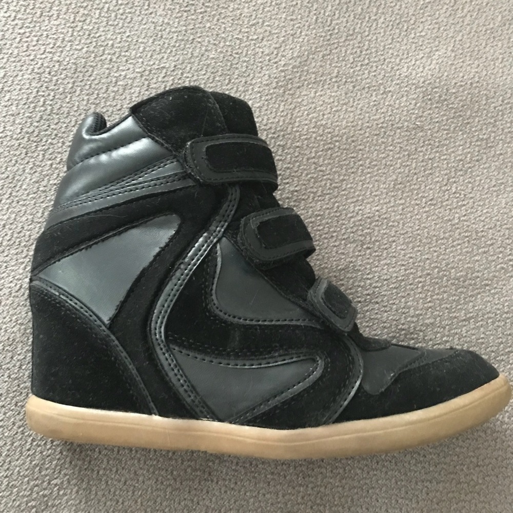 Asos Black Wedge Trainers